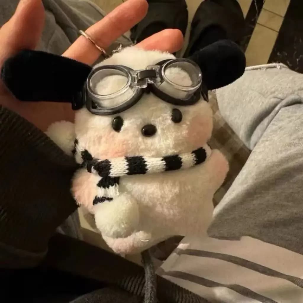 Portachiavi Kawaii Pochacco - Ciondolo per Borsa Fai-da-Te, Decorazione per Camera, Cuscino Regalo per Bambini, Coppie, Ragazze, Natale