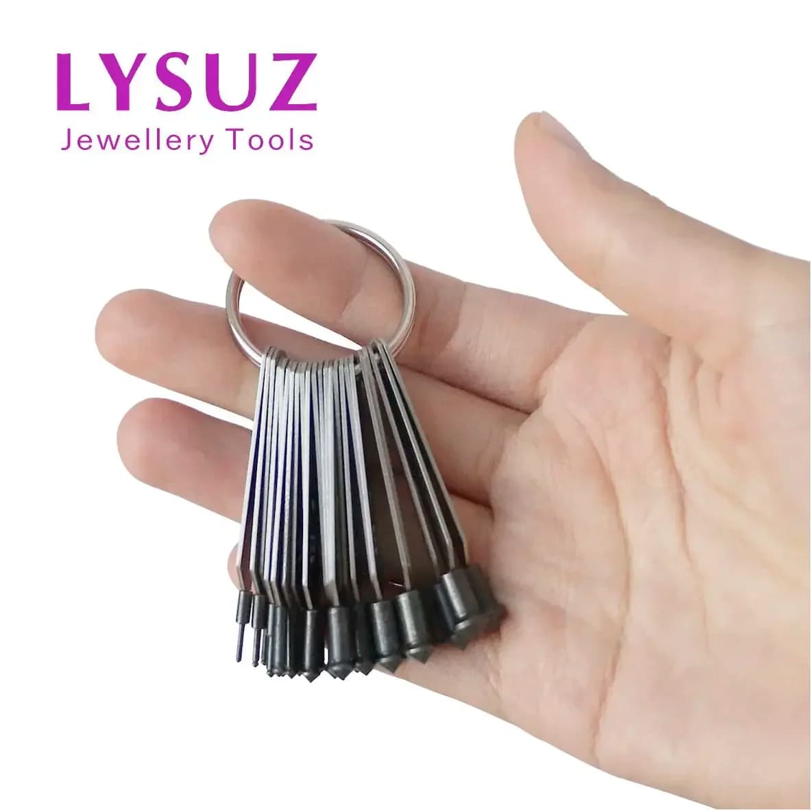 Strumento di misurazione del misuratore dell'anello di diamante 1.0-6.5mm Pietra preziosa nelle impostazioni Diametri Strumenti per la lavorazione dell'intarsio dei gioielli