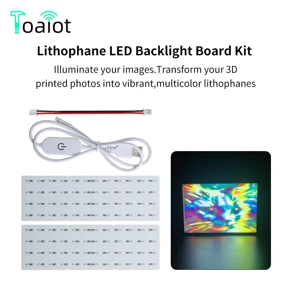 Toaiot Per Bambu Lab Lithophane Kit Scheda Retroilluminazione A LED FAI DA TE Modello Lithophane Modello Per Bambu P1 X1 A1 A1 mini Stampanti 3D