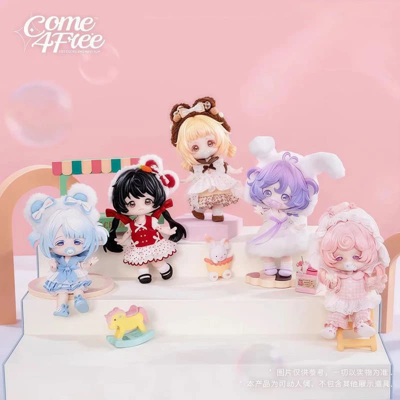 In Stock Come4free Milk Cake Dream Puff Blind Box Series 12 Minute Mobile Doll Dress Up Bjd Doll Ornament Gift