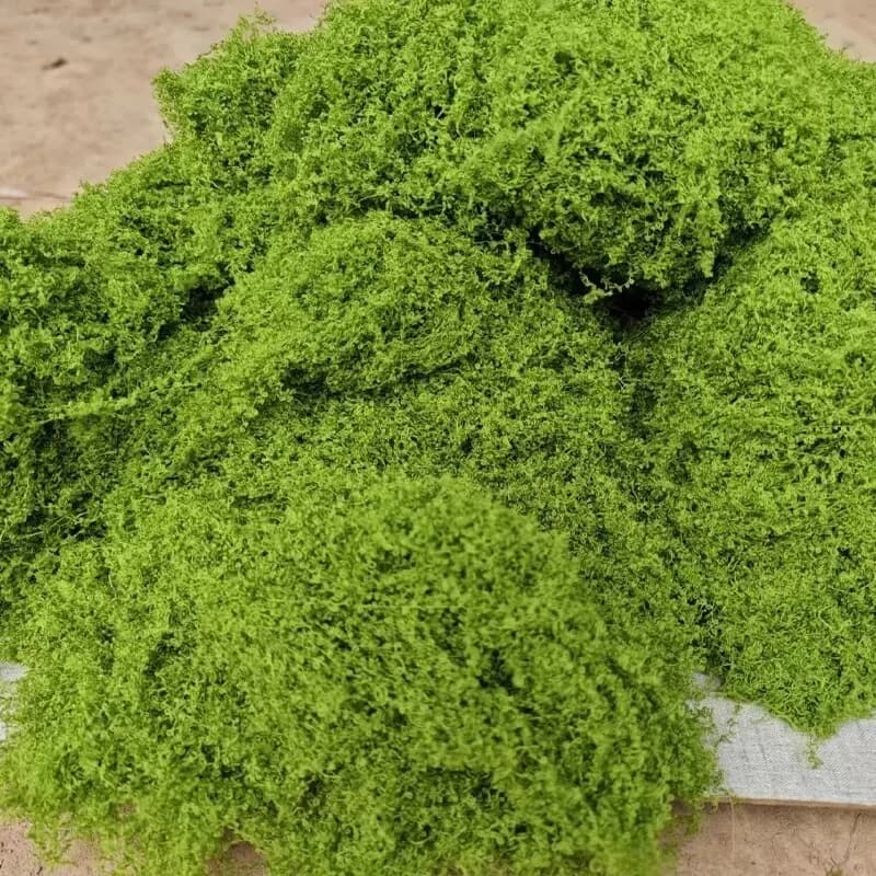 30g Muschio finto Muschio verde artificiale per piante in vaso Accessori da giardino fatato Giardino domestico Prato Pavimento Ornamento Paesaggio Decor