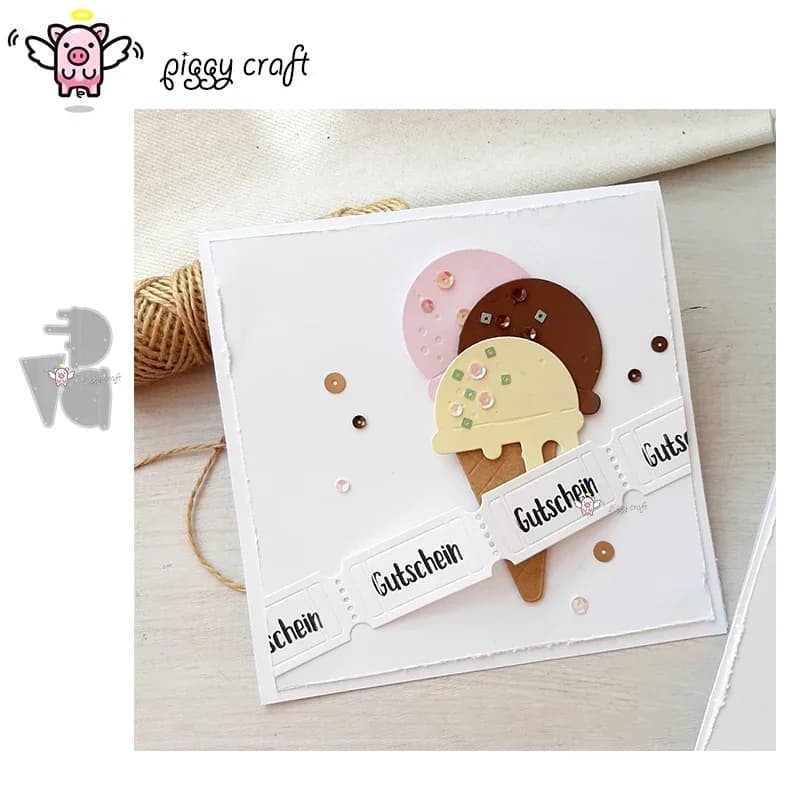 Piggy Craft - Fustelle in metallo per taglio, stampi per palline di gelato a nido d'ape, fustelle per scrapbooking, stampi per lama di coltello, punzoni, stencil