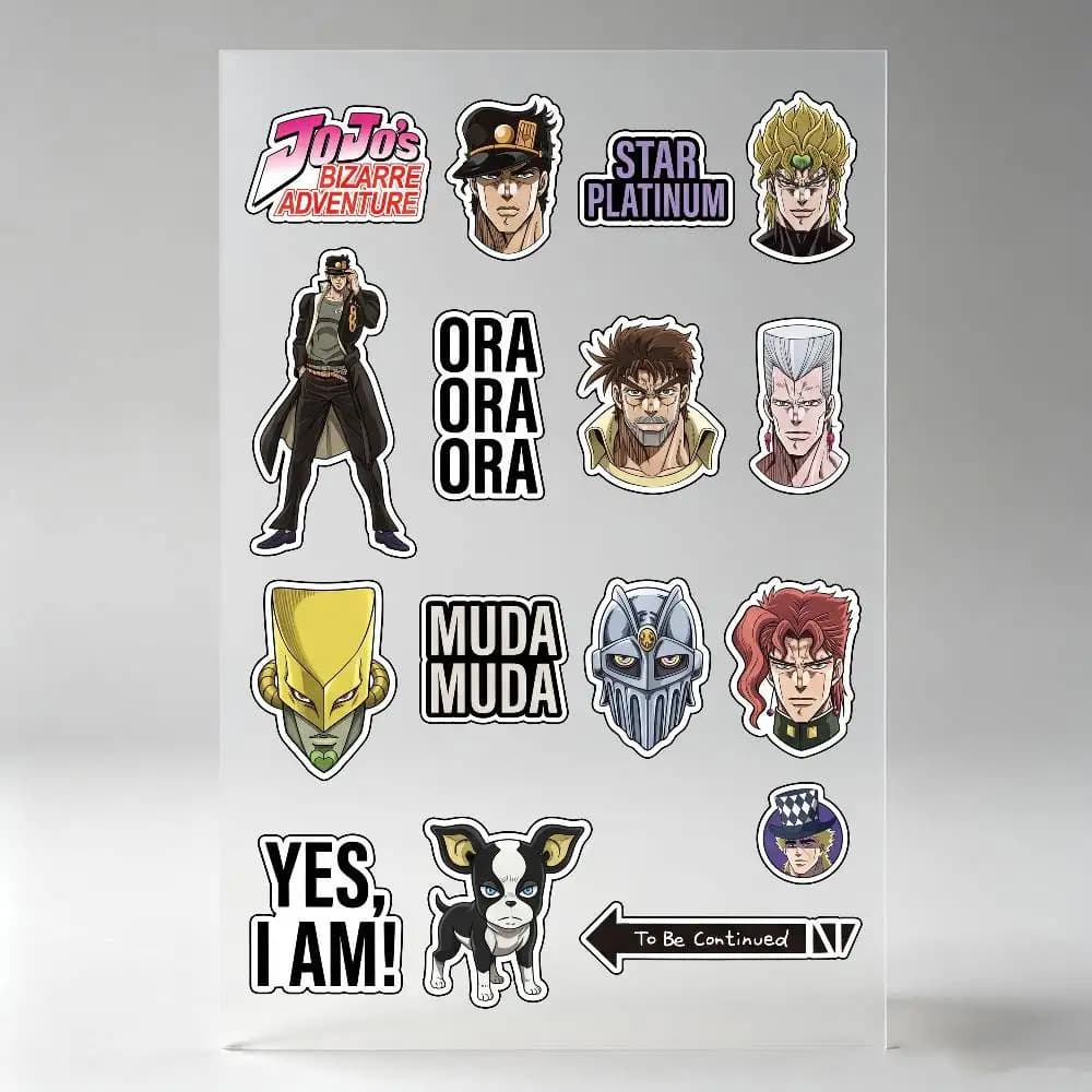 Hot Anime J-JoJo Bizarre Adventure Stickers Auto Body Bumper Windows Motorcycle Laptop Walls Vinyl Decal Car Tuning Accessories