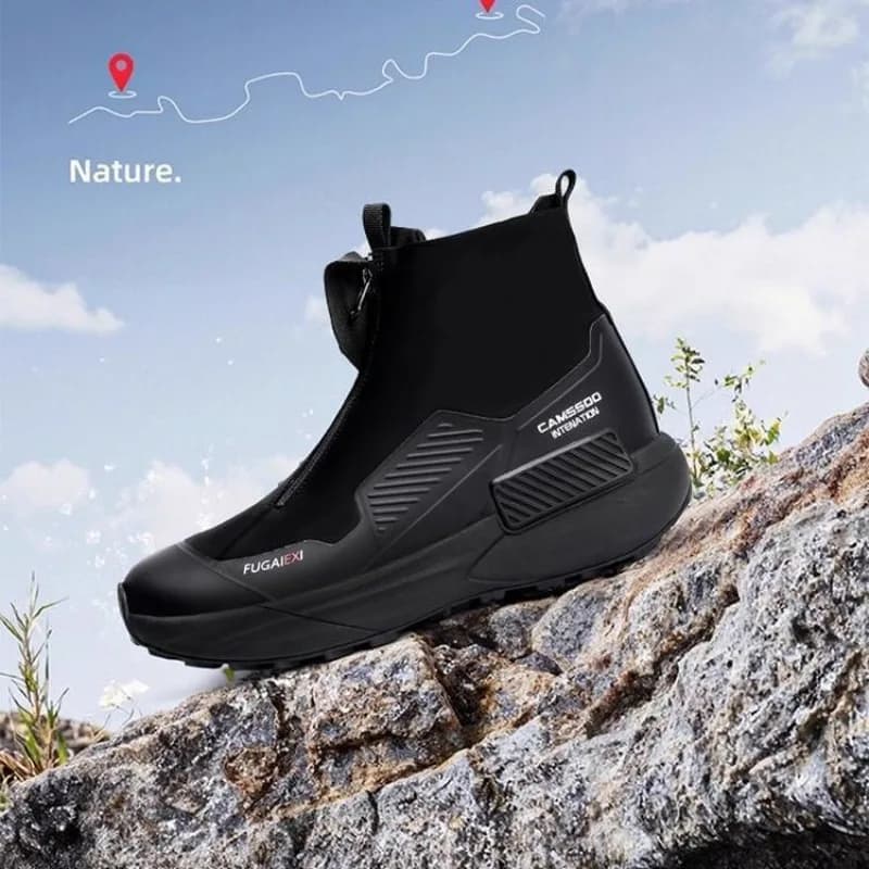 Classic Brand Comfortable Mid-Top Outdoor Hiking Shoe Designer Zip Trekking Sneaker Unisex Spring/Autumn Mountain Climbing Boot