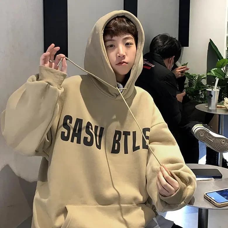 Felpe con cappuccio da uomo con zip, oversize, in cotone termico, estetiche primaverili, comode, stile coreano, nere, Candy Hunting, in saldo