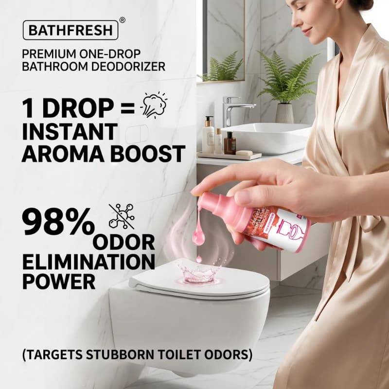 One Drop Toilet Odor Eliminator Home Air Freshener for Bathroom Floor Sewer Cat Litter Box and Trash Can Long Lasting Fragrance