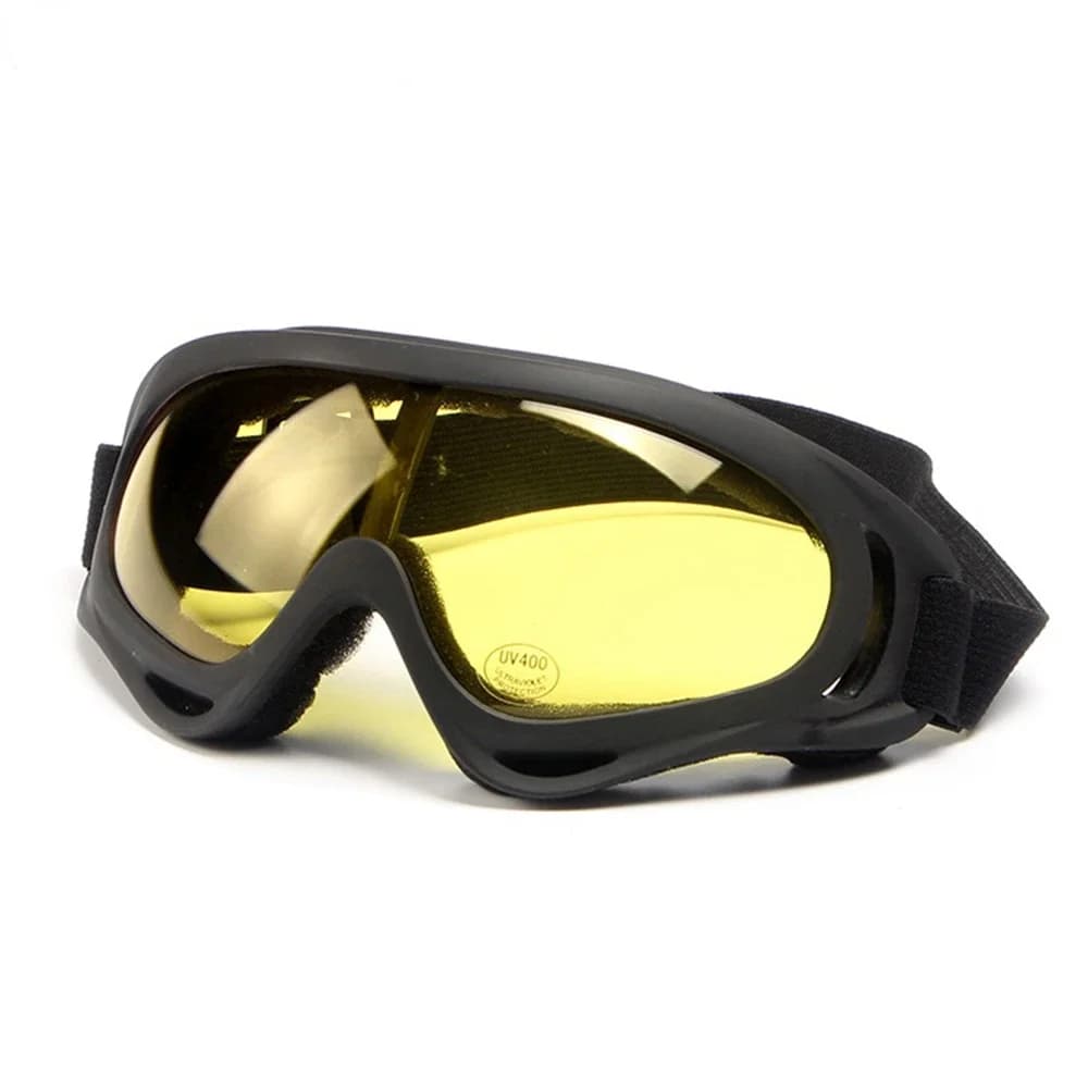 Yellow Night Vision occhiali da moto occhi occhiali da sci protettivi occhiali da Motocross retrò Snowboard motoslitta Dirt Bike ATV