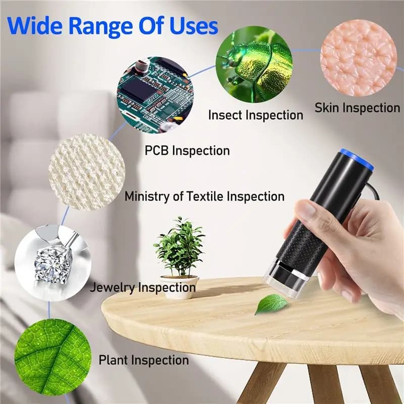 Microscopio Digitale Wireless A72U, Ingrandimento 50X-1000X, Fotocamera WiFi Portatile per Telefoni iOS e Android