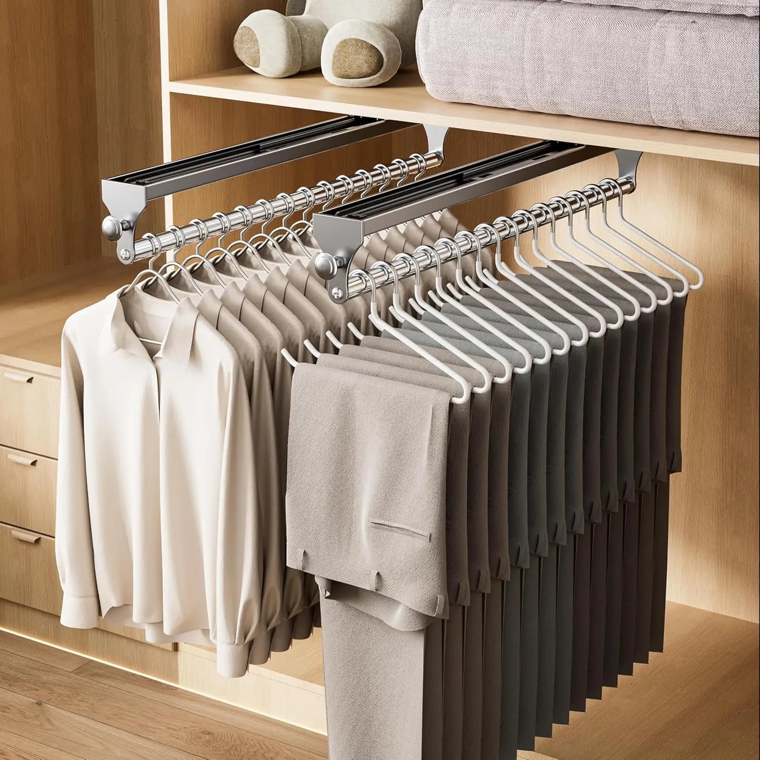 Coat racks for Pants, Organizer Armadio, Anti-slip clothes hanger