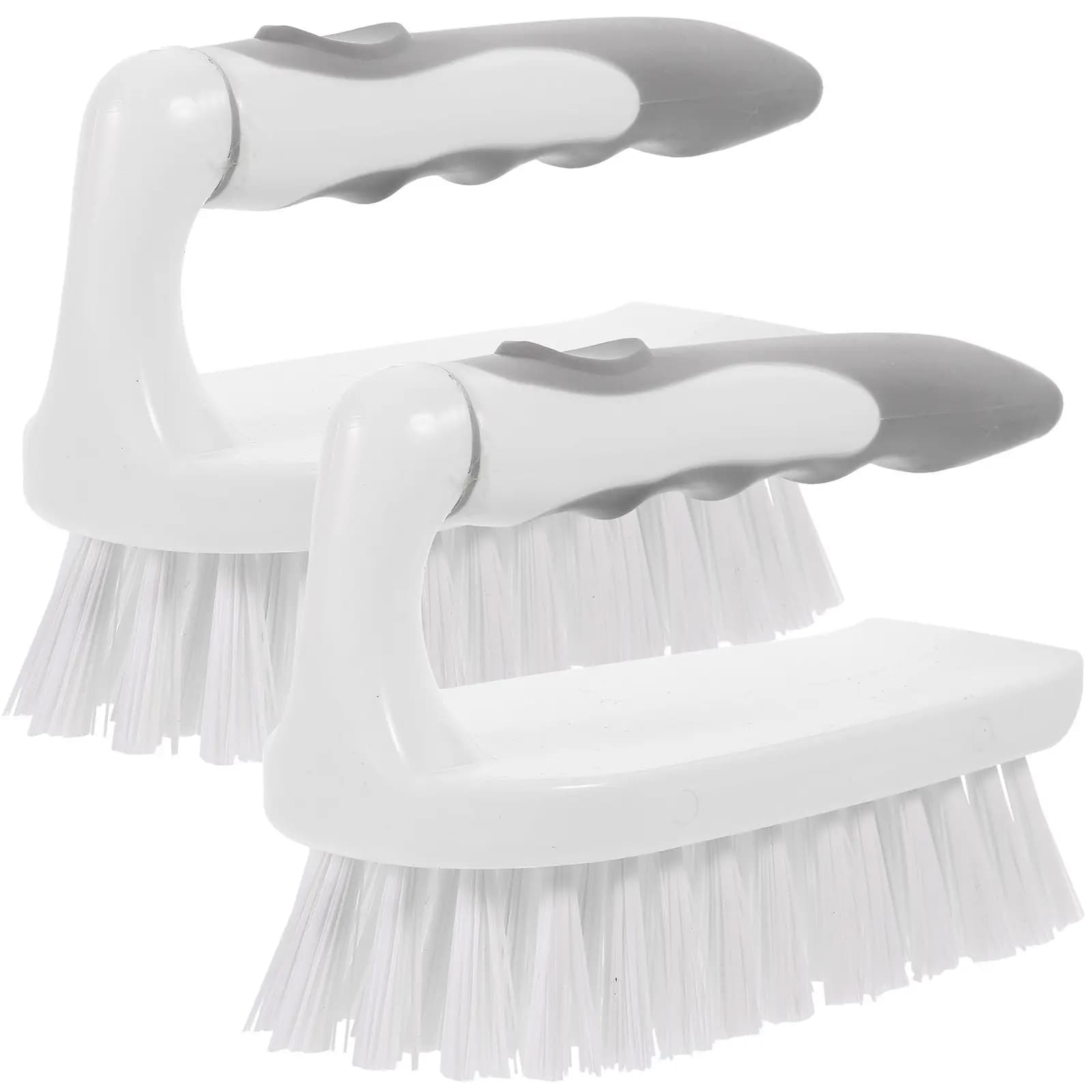 Set di 2 Spazzole per Bucato in Ferro con Manico Ergonomico e Setole Dense per Scarpe, Pavimenti, Vasca da Bagno, Strumenti Multiuso per la Pulizia Domestica
