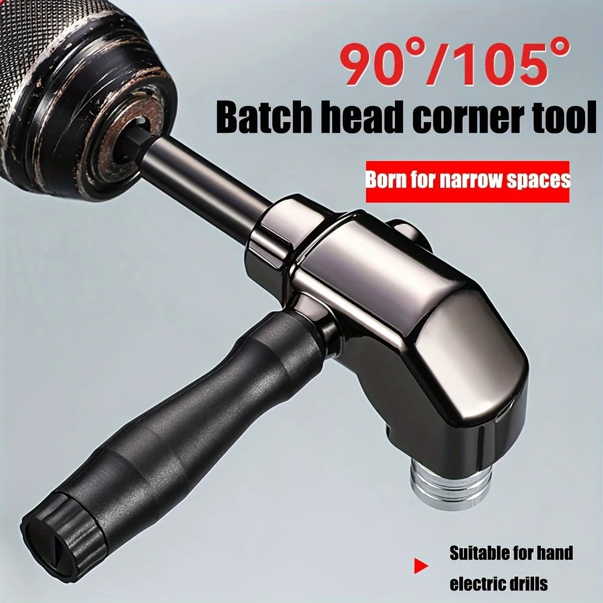 Cacciavite elettrico con angolo di 90/105 gradi, cacciavite elettrico, accessori per utensili hardware, gomito, albero flessibile universale
