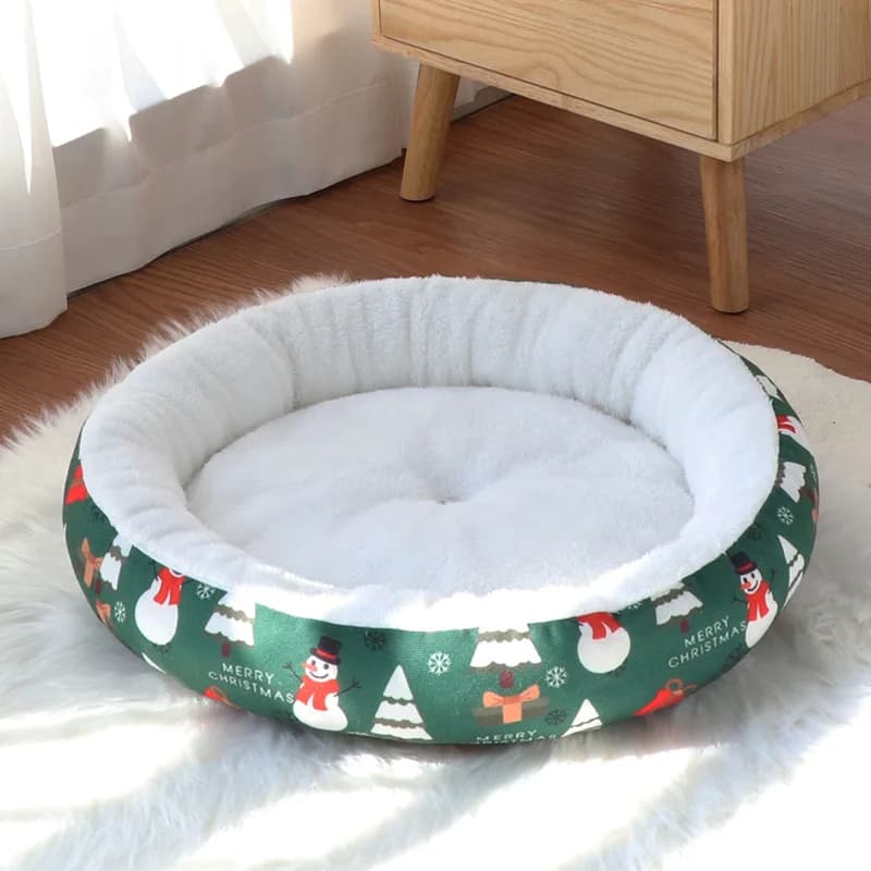 1 winter warm pet nest coral velvet dog kennel Christmas cat nest