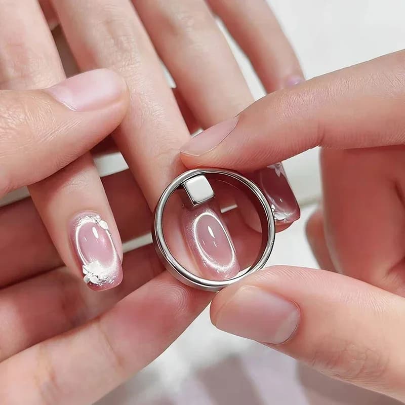 2 Round Cat Eye Nail Art Black Hole Magnet Strong Nail Glue Polishing Guide Tools DIY Magnetic Nail Assistant Nail Design