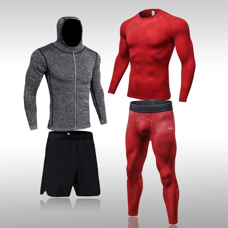 Top men's clothing compression suits running fitness fast dry tights running shirts men's sweatshirt Leggings Rashguard