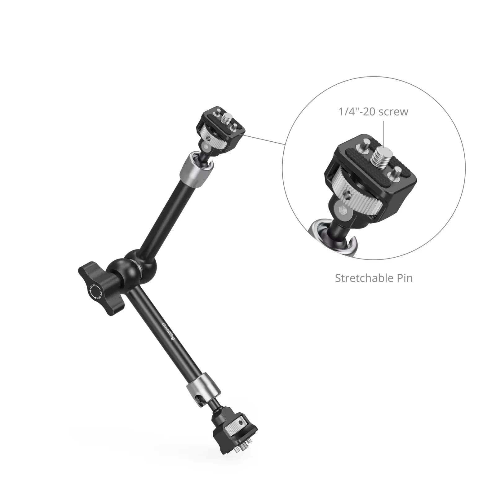 SmallRig 7/11inch Magic Arm Support w 1/4"-20 Screws & Retractable Pins for Monitors Video Lights Smartphones & Action Camera