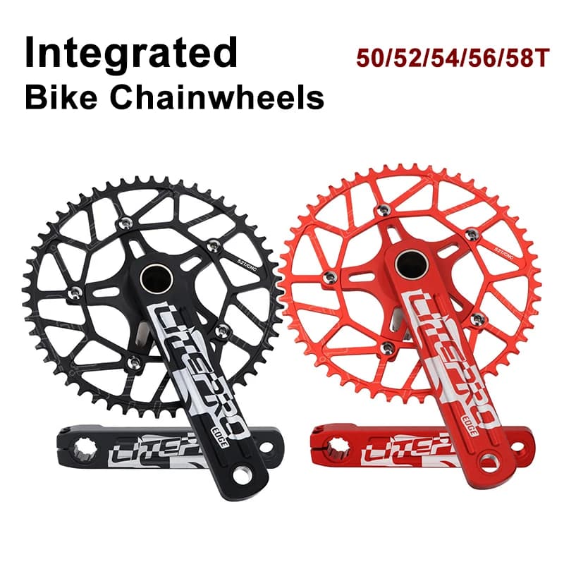 LITEPRO EDGE 50T 52T 54T 56T 58T ruote per bicicletta pieghevoli in lega di alluminio integrate guarnitura per bici lunghezza 170mm con set BB