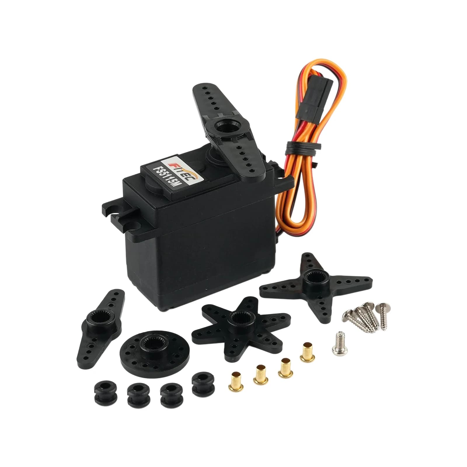 Servo RC Feetech FS5115M 15kg.cm ad Alta Coppia con Ingranaggi in Metallo, Rotazione 180 Gradi per Sistemi di Bracci Robotici e Robot RC