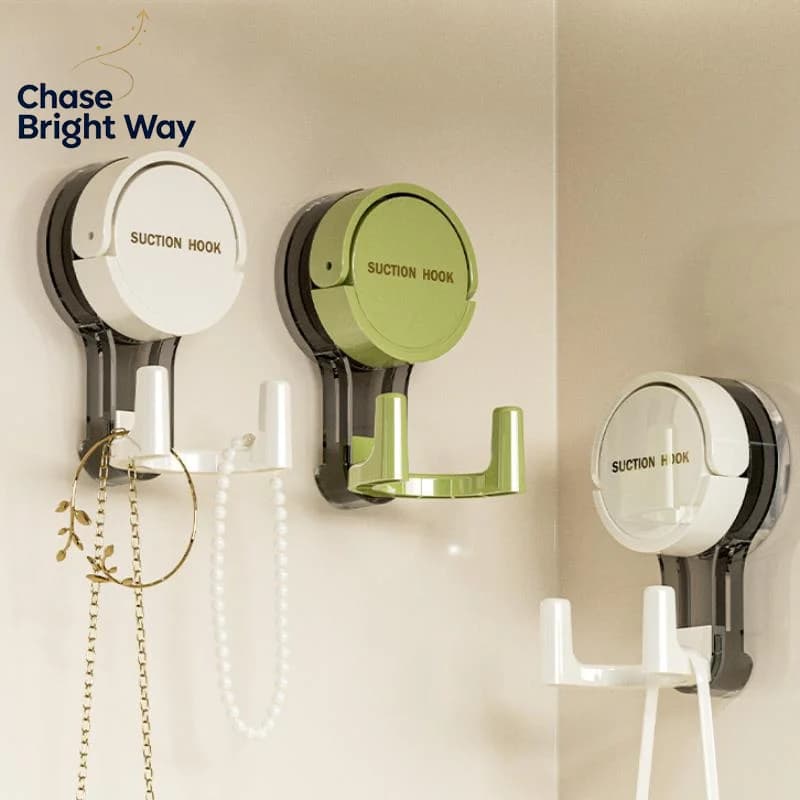 Vacuum Suction Cup Hook No Drill Wall Hanger Ideal Removable Single Hook For Bathroom Kitchen Smooth Surface Storage