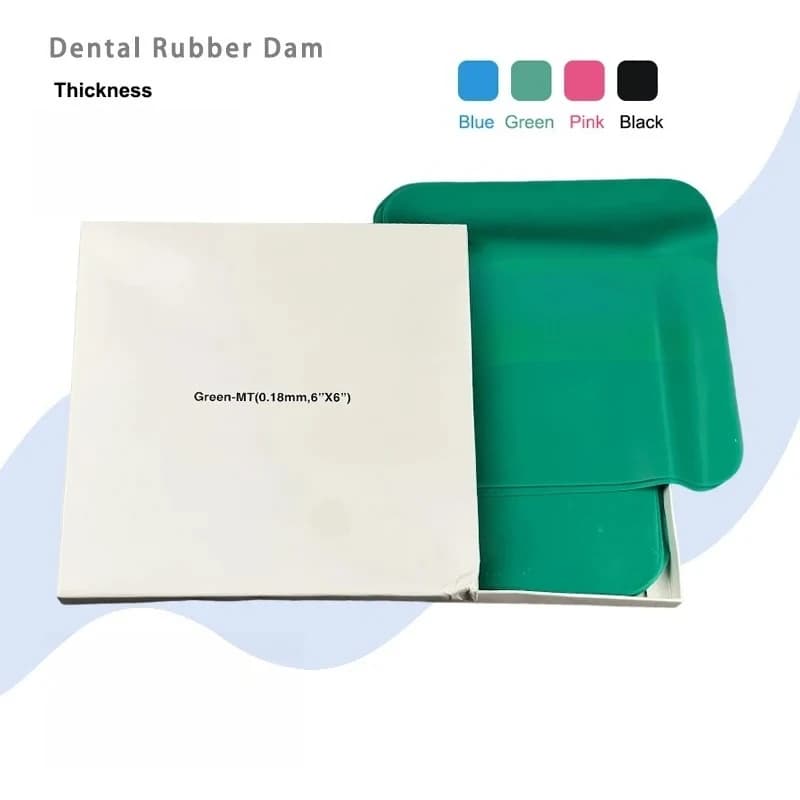 108 pz 6 "x 6" Dentale 0.18mm Of Thickness Gomma Dam Copriletto Lattice Natural Rubber Barrier Bacchette for Clinic Endodontics Teeth whitening