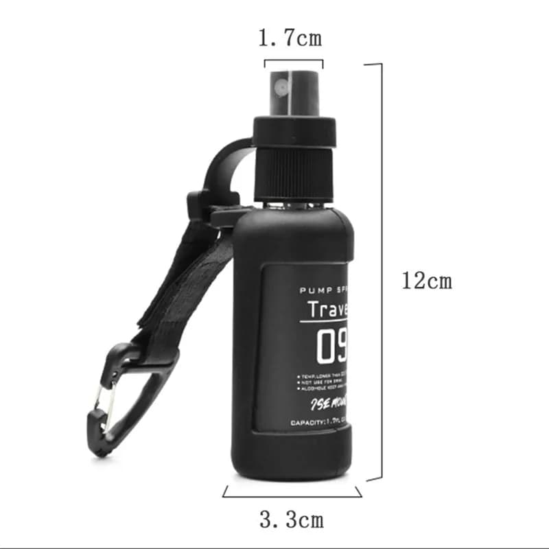 Outdoor camping spray bottle Alcohol Dispenser bottle Tactic portable spray bottle 50 ml leakproof sealed water bottle