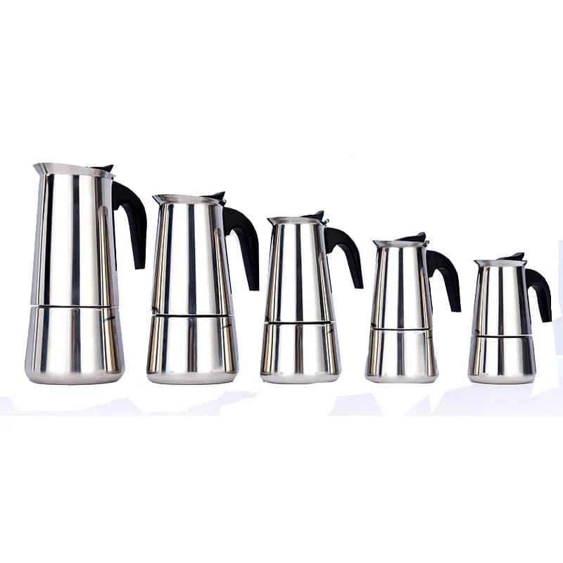 Caffettiera in acciaio inossidabile Mocha Espresso Latte Piano cottura Caffettiera per uso domestico