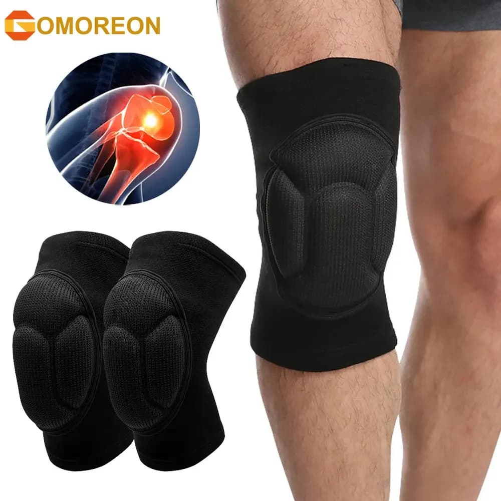 1Pair Protective Knee Pads Thick Sponge Football Volleyball Extreme Sports Anti-Slip Collision Avoidance kneepad Brace