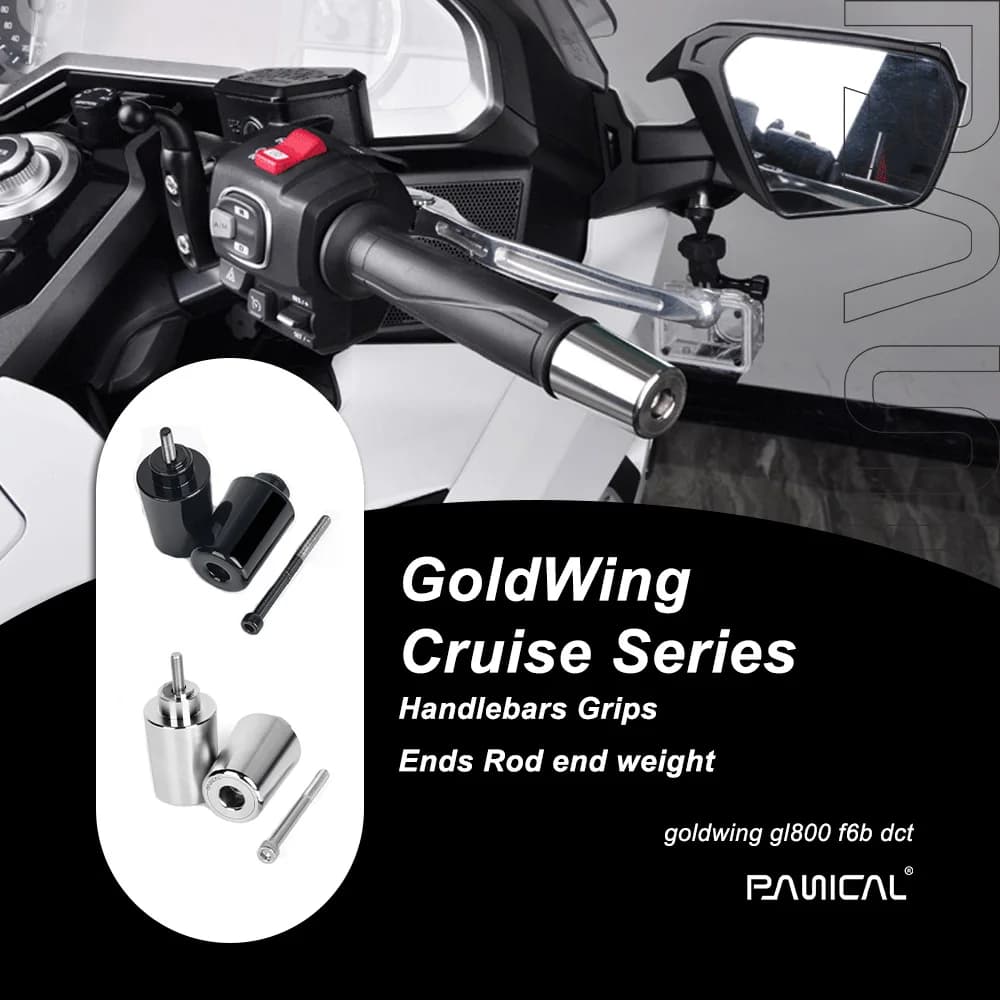 PANICAL for Honda GoldWing GL1800 F6B DCT Motorcycle Handlebars Grips Ends Handle Grips Ends Handle Grips Cover Rod end weight