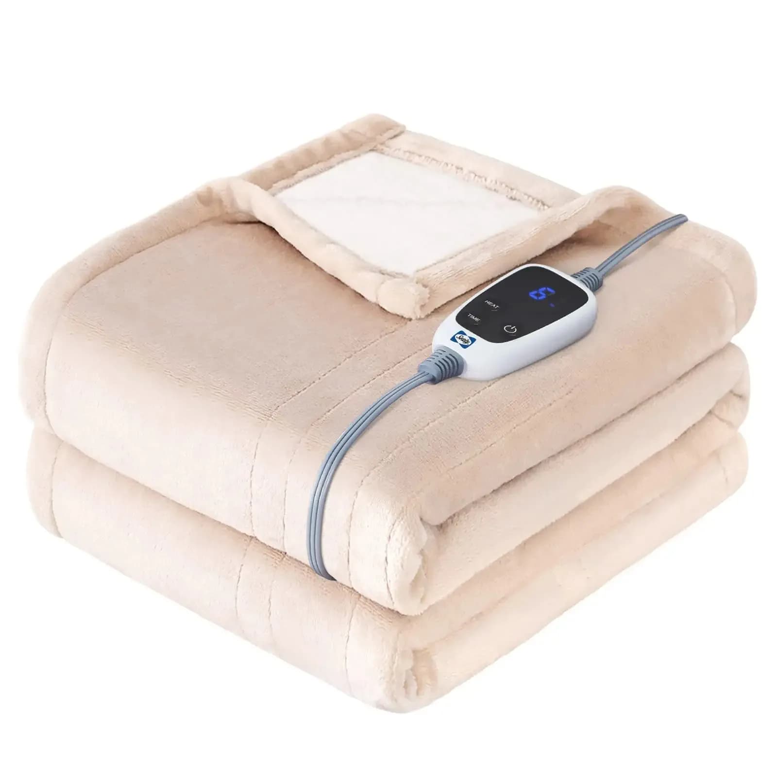 Coperta elettrica intelligente con coperta riscaldante elettrica ThermoSoft a calore rapido per viaggi a casa