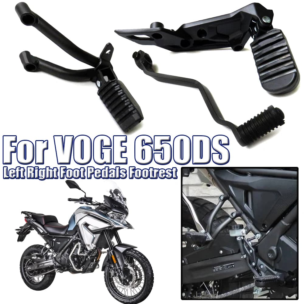 Pedali Anteriori e Posteriori Sinistro e Destro per Moto, Poggiapiedi, Pedale del Cambio e del Freno, Accessori per VOGE 650DS 650 DS 650-DS