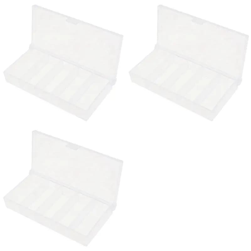 【NOW SAVE】 Scatola portaoggetti in plastica 3X 5 griglie Scatola portaoggetti trasparente per attrezzatura da pesca Custodia contenitore divisori per gioielli
