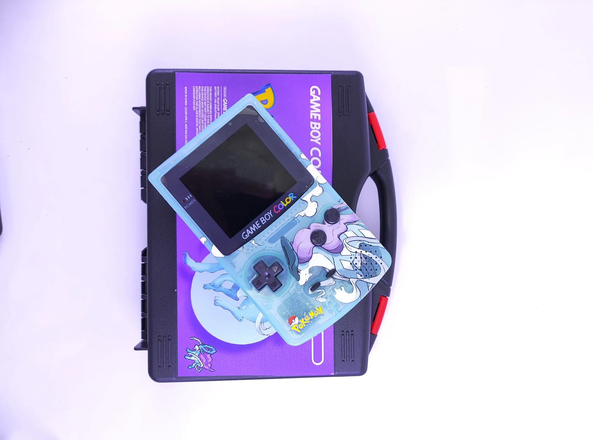 Gbc shell Suicune in edizione limitata per l'imballaggio di scatole regalo con laminazione completa ips lucido