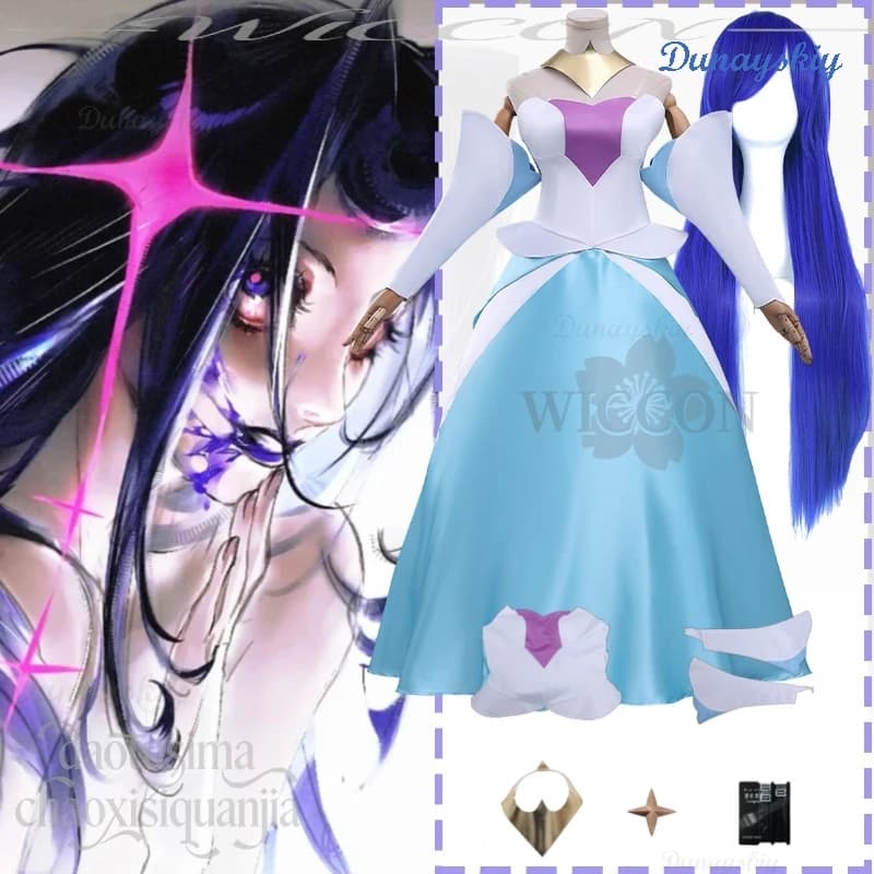 Mascara Halloween disfraz KNIGHTS PILOT GUINEVERE Cosplay Abito lungo Y2K Lolita Party Cos Nuovo film anime Principessa Guinevere Co