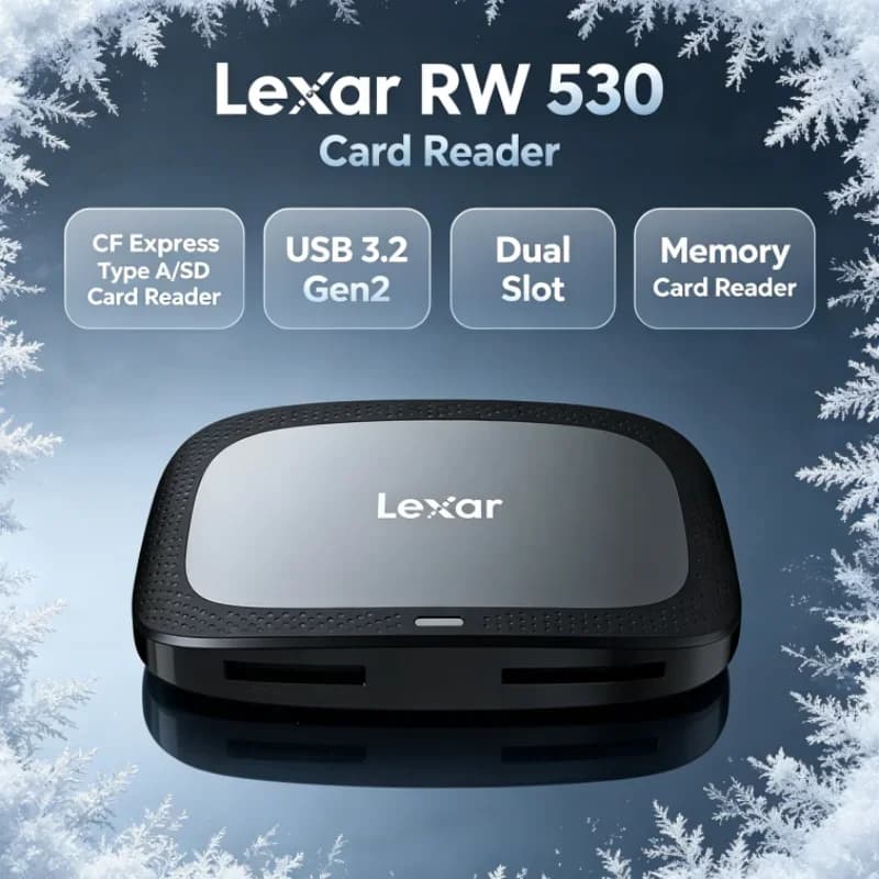 Lexar CFexpress Type A / SD Memory Card Reader CFA Max 900MB/s SD Card Reader Dual Slot RW530 USB 3.2 Gen2