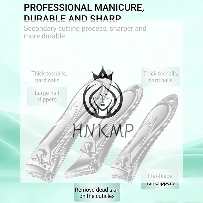 Set Manicure da 5 Pezzi, Kit Unghie Portatile in Acciaio Inossidabile, Strumenti per la Cura Personale per Uso Esterno e Quotidiano