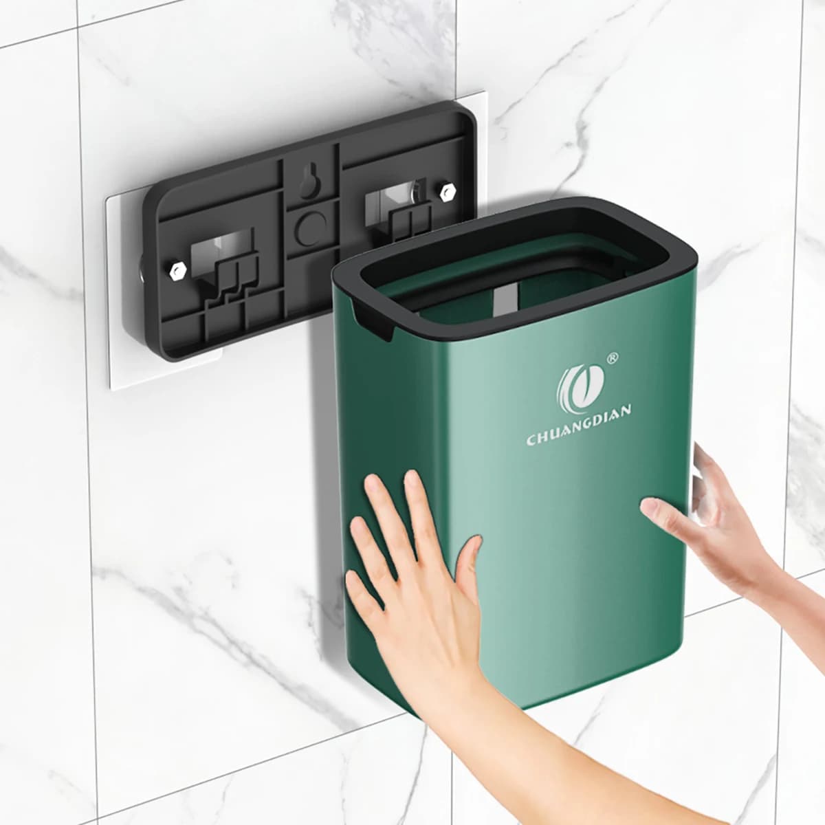 Cestino da 6 litri appeso bidone della spazzatura per cucina bagno wc montaggio a parete pattumiera tavolo cestino riciclabile