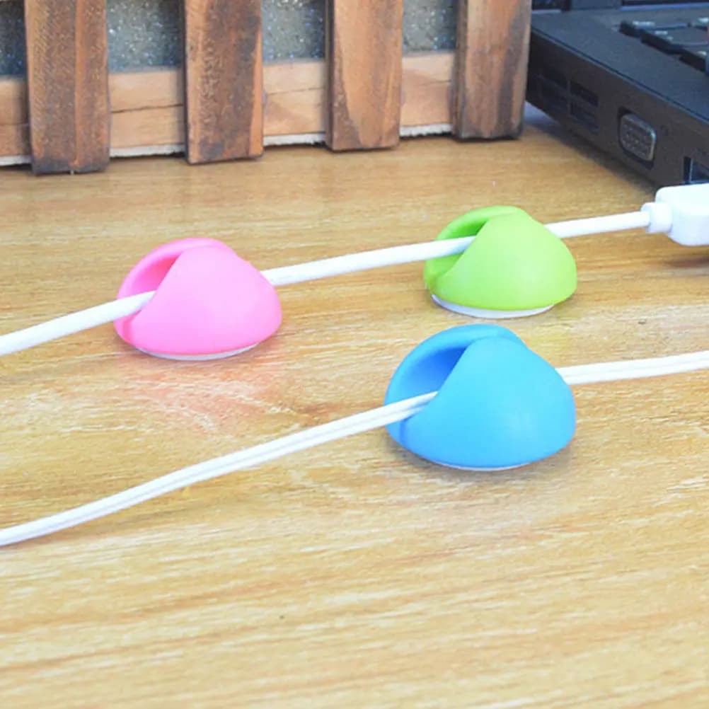 20Pcs Wire Clip Organizer Set Heavy Duty Adhesive Cable Clips for Desktop TV Stand Filing Cabinet Organizing Chargers Headphones