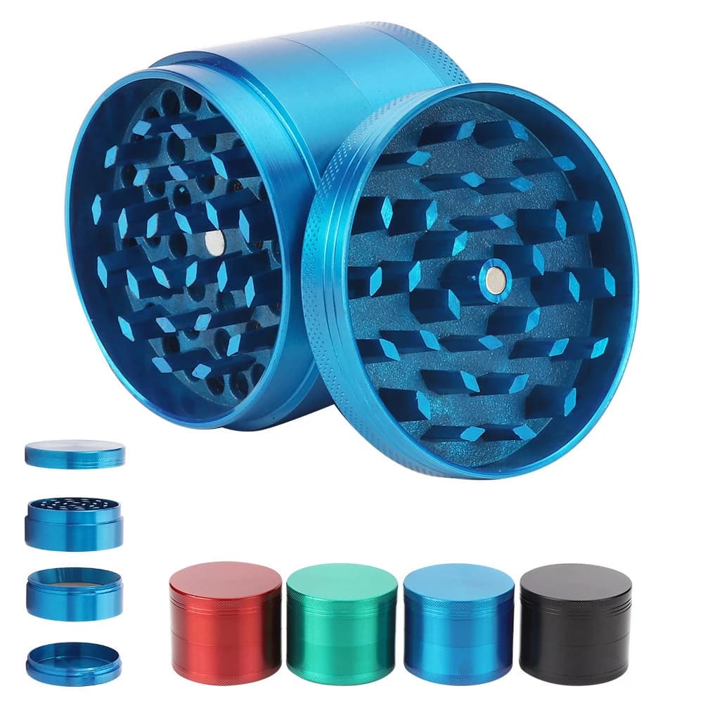Smerigliatrice manuale per erbe e tabacco a 4 strati Smerigliatrice manuale per erbe e spezie Smerigliatrice per erbe in metallo da 40 mm con raschietto Accessori per fumatori