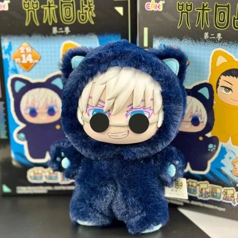 HOT In Stock Jujutsu Kaisen 2 Cat Ear Plushie Blind Box Mystery Anime Plush Doll Kawaii Collect Toy Halloween Surprise Gift