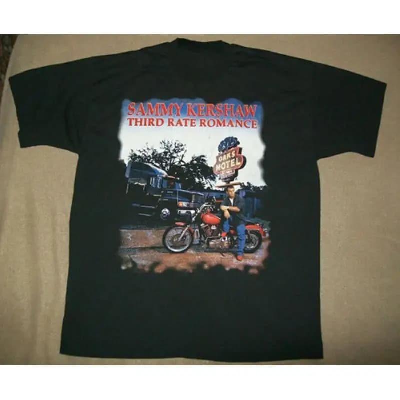 ThridRate Romance Sammy Kershaw Camicia Classica Nera da Uomo Unisex S-5XL