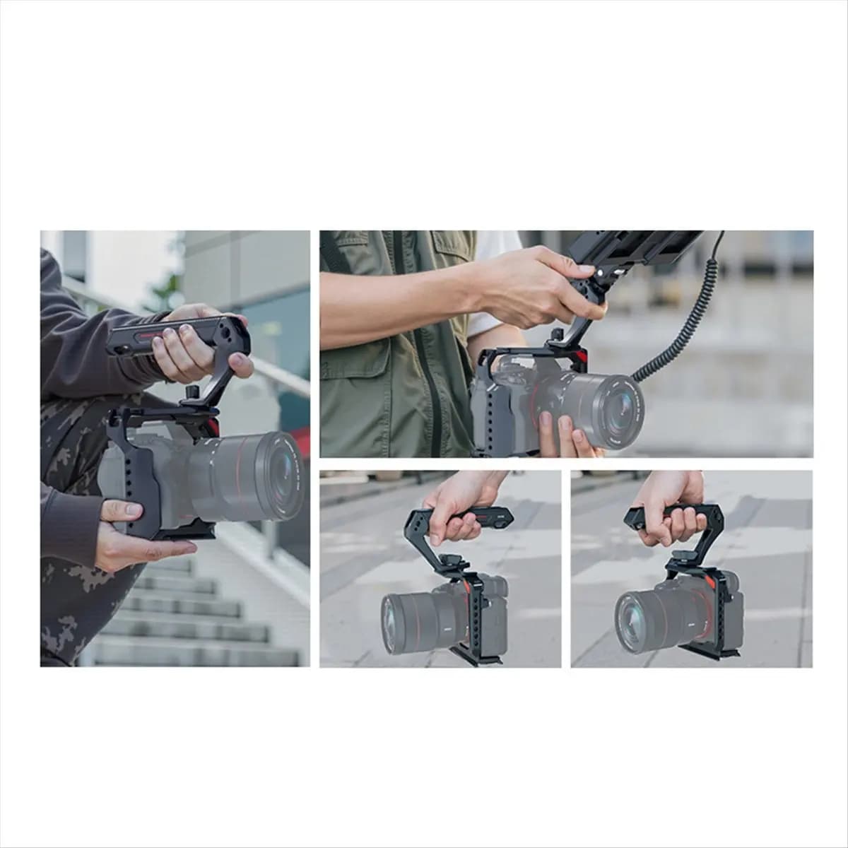 M05K NEEWER CA142 Impugnatura Superiore per Gabbia Fotografica, Supporto Video con Filettature da 1/4 di Pollice, Supporto Monitor, Accessori per Riprese