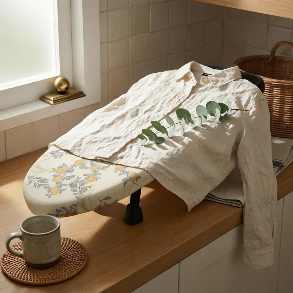 Tabletop Ironing Board Easy Storage Desktop Ironing Board Household Item Patterned Cover Iron Rest