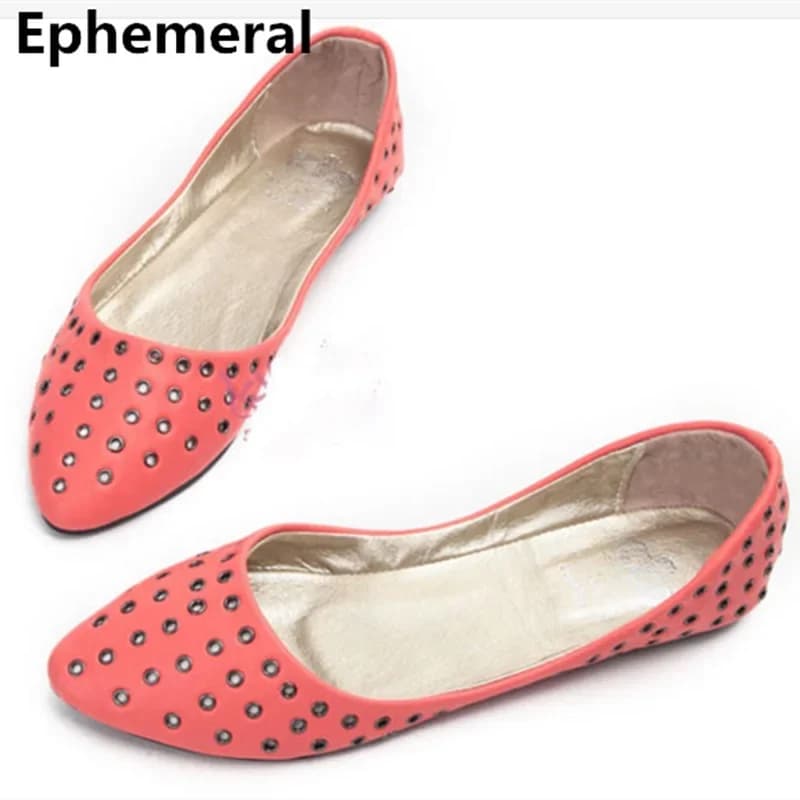 Lady Rivetti Paillettes Scarpe taglie forti Scarpe basse da donna Copri punta chiusa Tacchi Slip-on Mocassini ballerine traspiranti Moda estiva Grigio