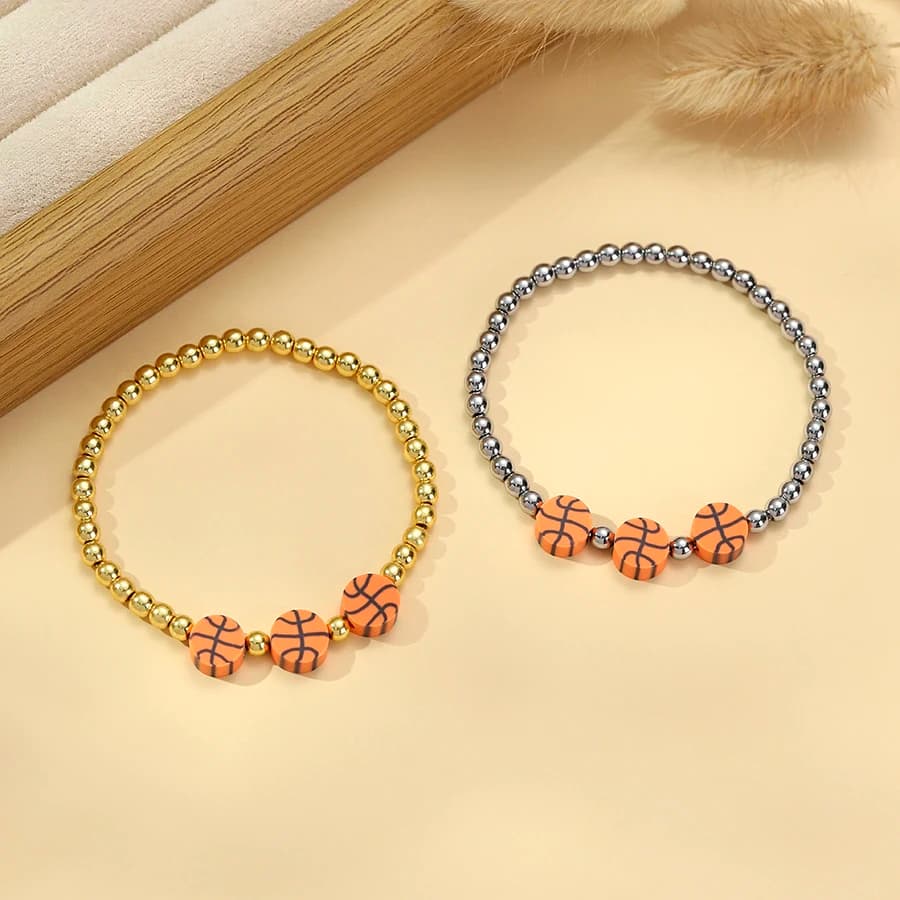 Braccialetto Trendy Unisex per Basket, Calcio e Baseball, Accessori Sportivi, Bracciale per Coppie, Articoli per Tifosi, Gioielli Versatili