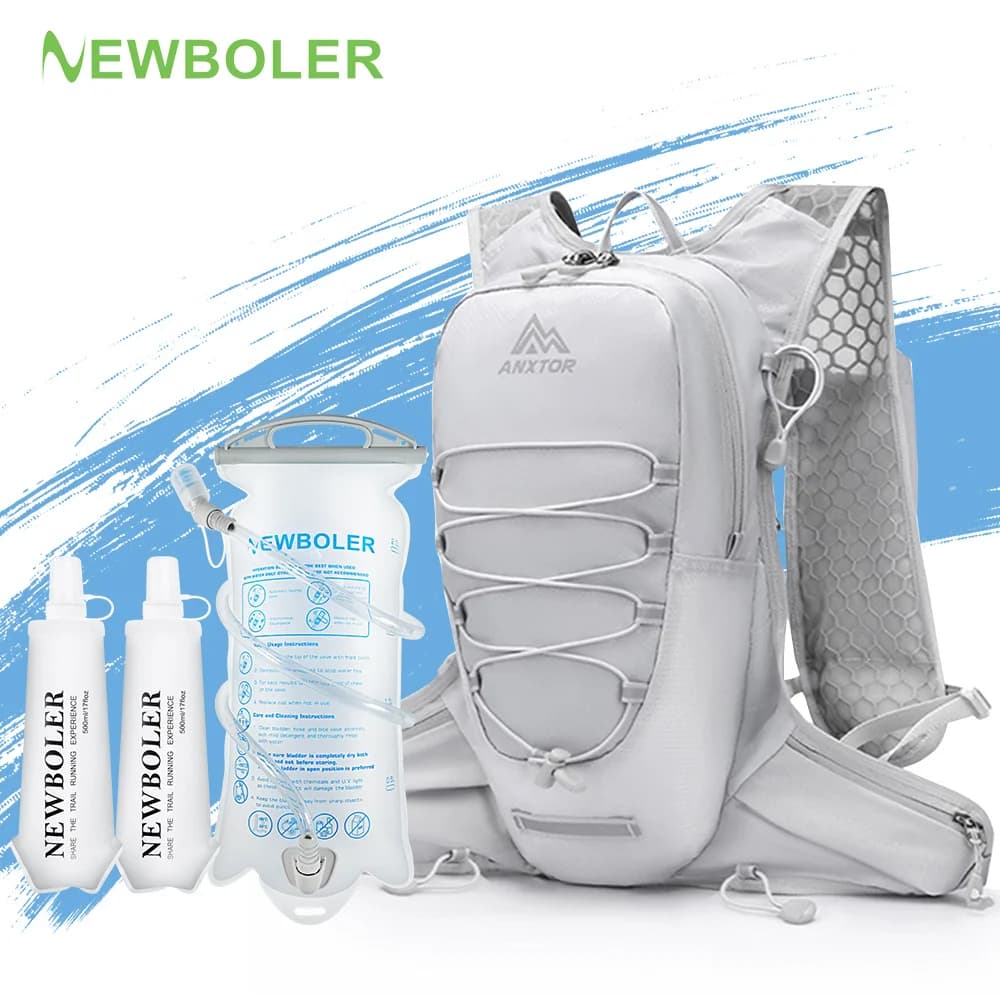 NEWBOLER Gilet idratatorio da ciclismo Zaino da corsa Zaino da equitazione leggero Zaino da corsa Borsa da campeggio Attrezzatura da alpinismo