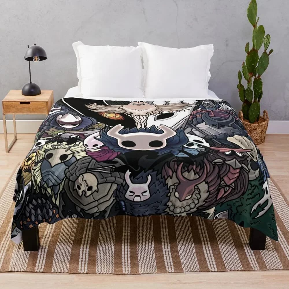 Coperta Hollow Knight di marca di lusso, in pelliccia sintetica, per cosplay anime, per divano.