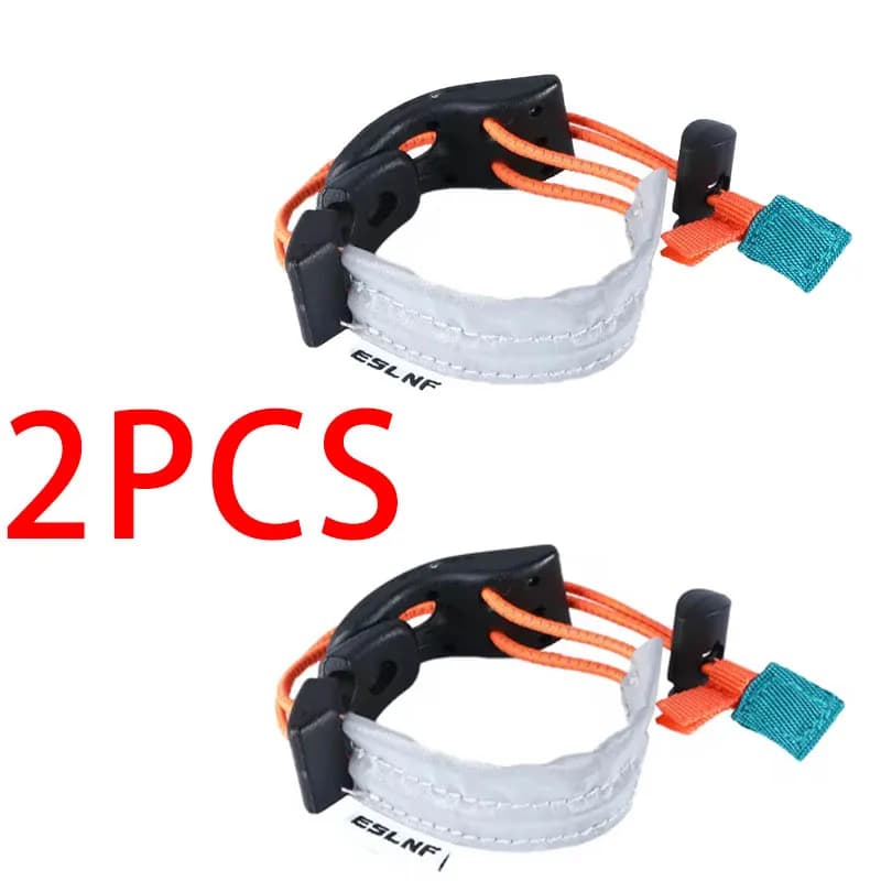 2 paia bici bicicletta all'aperto caviglia gamba legare fasciatura pantaloni cinturini Clip cinturino bicicletta pantaloni Clip parastinchi