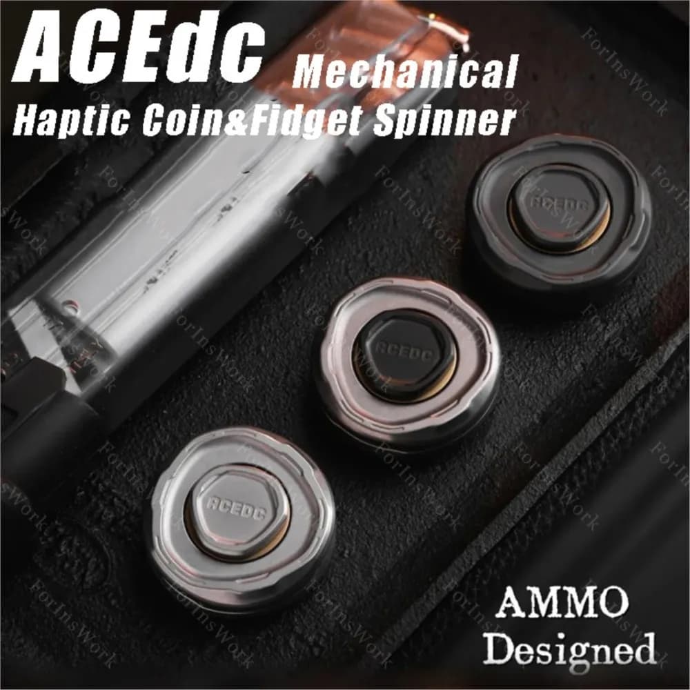 ACEdc Moneta tattile meccanica e Fidget Spinner Metallo Fidget Slider Giocattoli da ufficio Giocattoli antistress