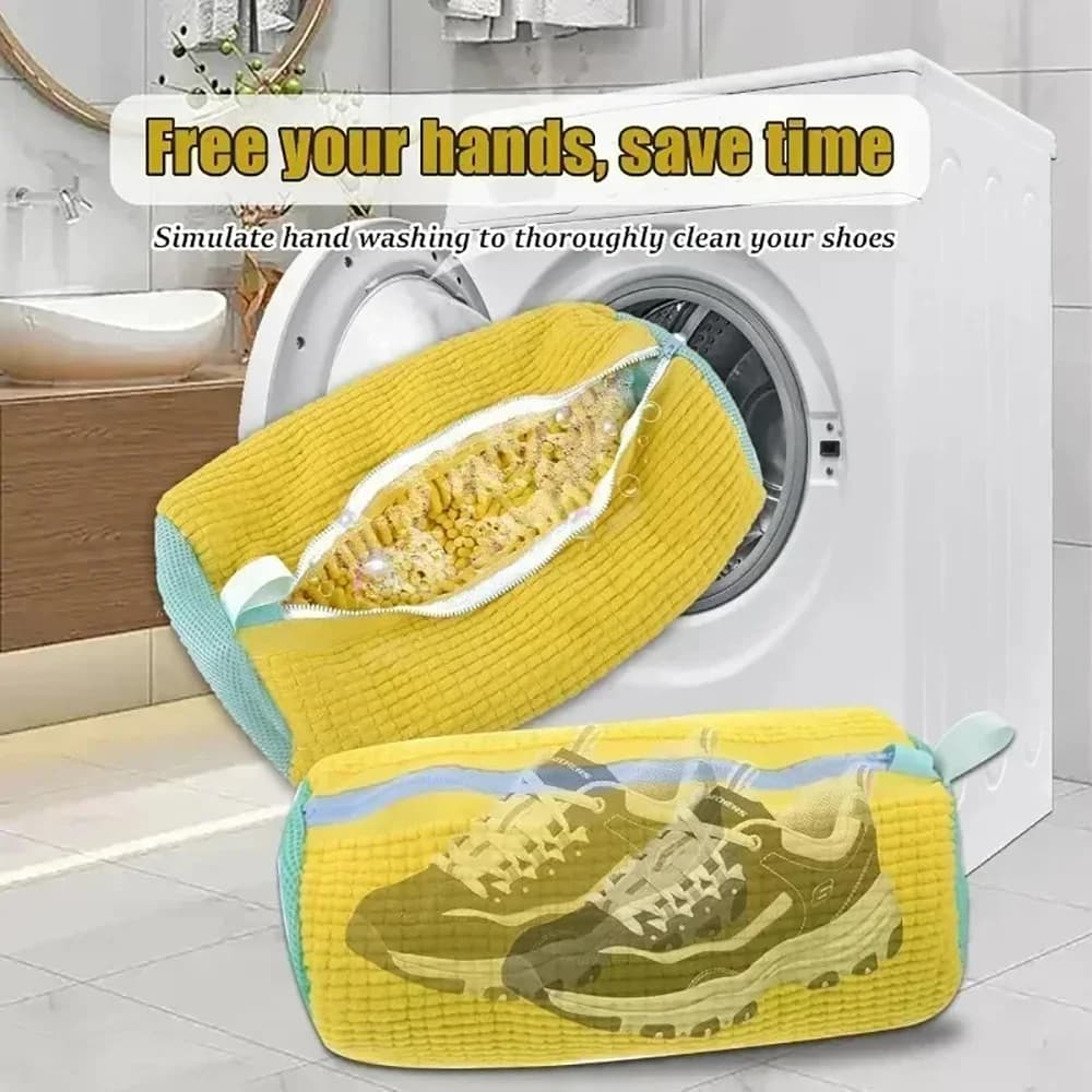 Bags for laundry Bag for washing machine for shoes Bag for drying with rich wool inside Remove the dirt Wash bag Anti-deformation shoes Organizer