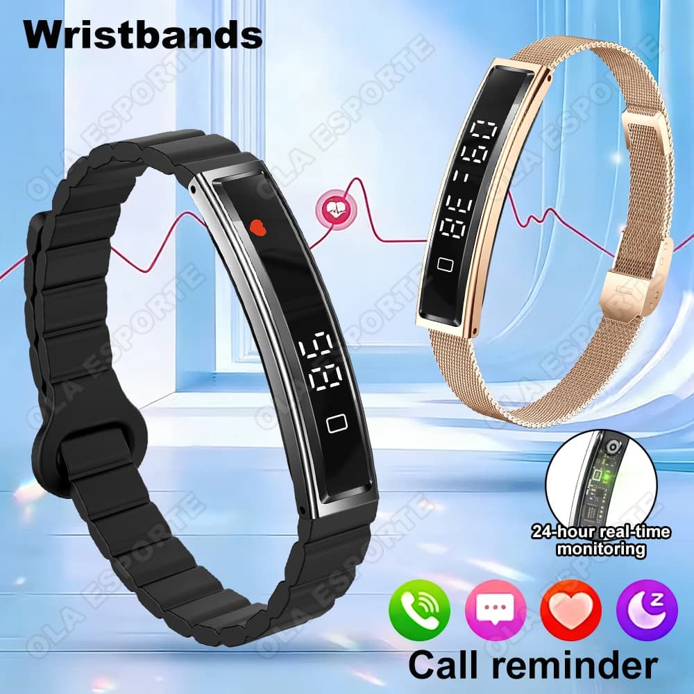 New Health Smart Bracelet Men Women Fitness Sports Band Stress Test HRV Monitor Waterproof Pedometer Smart Watch for Android iOS