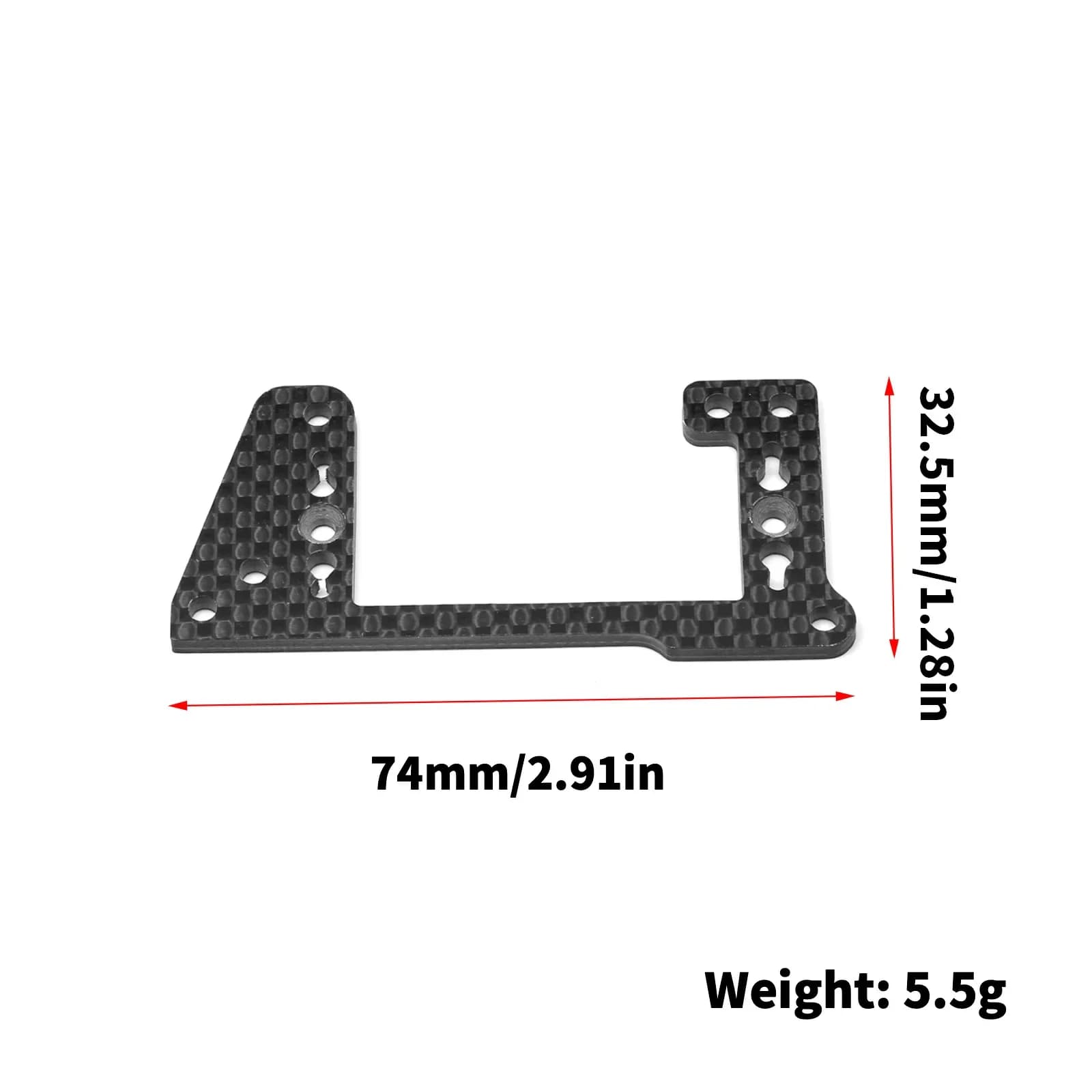 Piastra di Fissaggio Servo Acceleratore in Fibra di Carbonio Secondo Piano per Auto RC Kyosho MP11 - Accessori e Ricambi OP per Upgrade